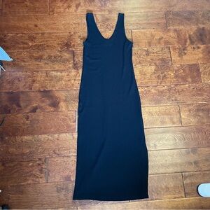 New black ribbed midi Abercrombie dress